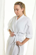 Load image into Gallery viewer, Unisex Cotton Blend Waffle Bathrobe
